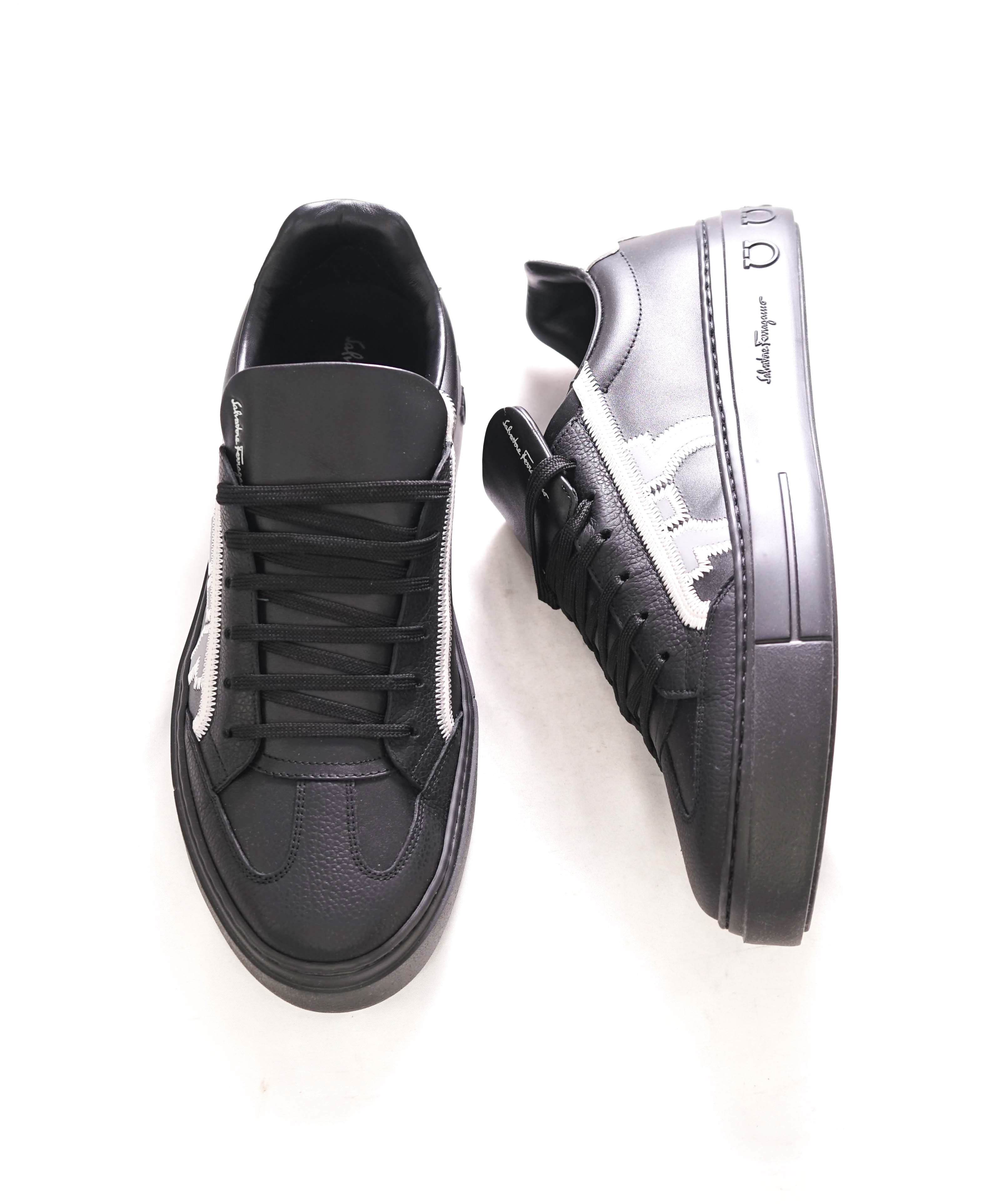 $795 SALVATORE FERRAGAMO - *BORG 5* Black Gancini Sneaker - 10 M US
