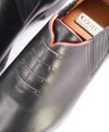 $2,150 CORTHAY - Twist Pullman French Calf Leather Black/Red Piped Oxfords - 9.5 US