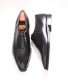 $2,150 CORTHAY - Twist Pullman French Calf Leather Black/Red Piped Oxfords - 9.5 US