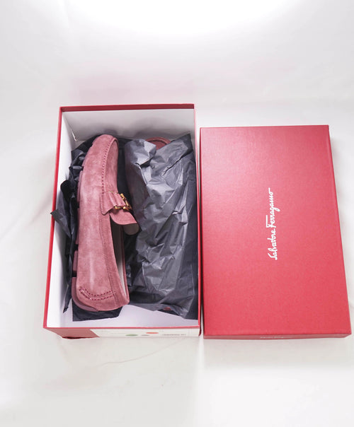 SALVATORE FERRAGAMO - "SF" Pastel Pink Summer Suede Leather Loafer- 8.5 D US