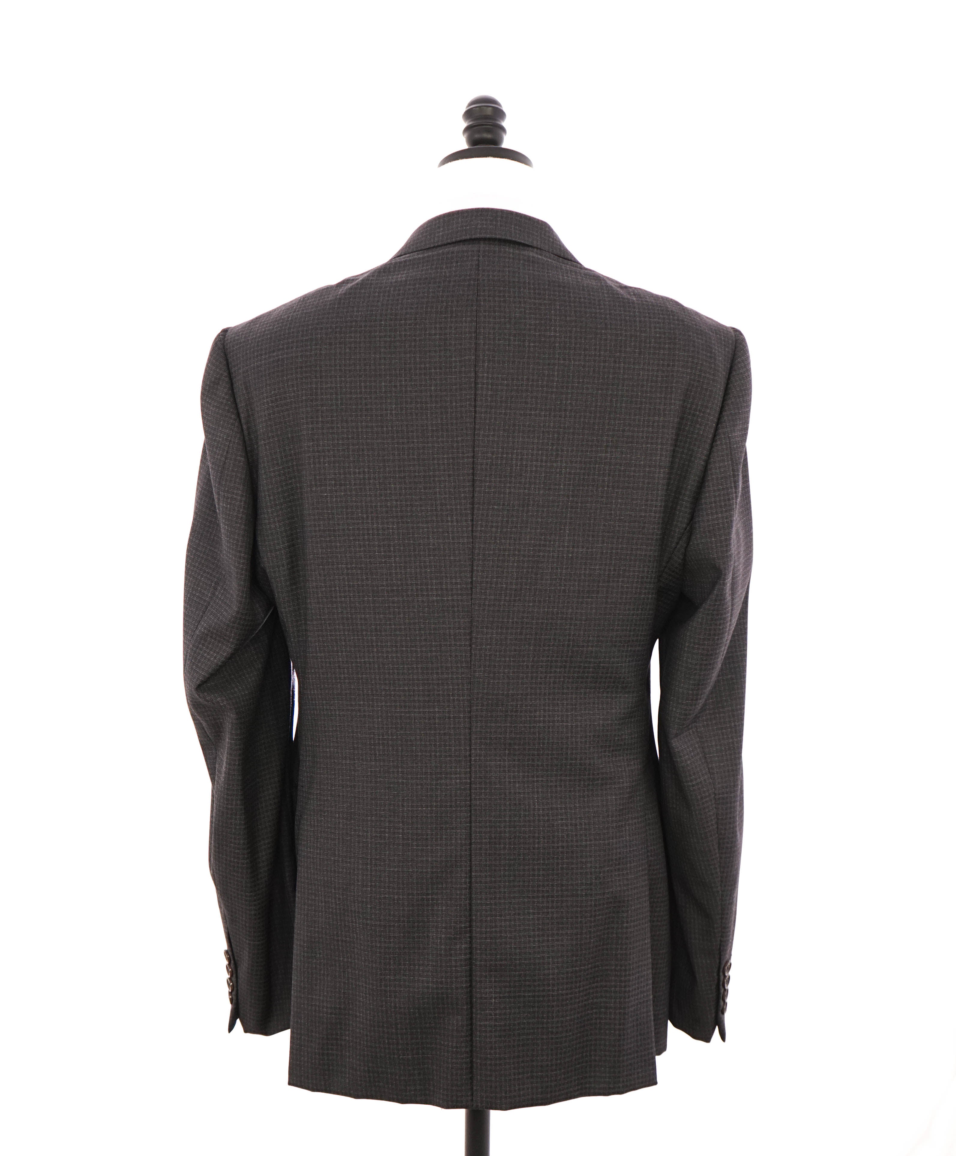 ARMANI COLLEZIONI - “M Line” Micro-Check Basket Weave Gray Suit - 42L