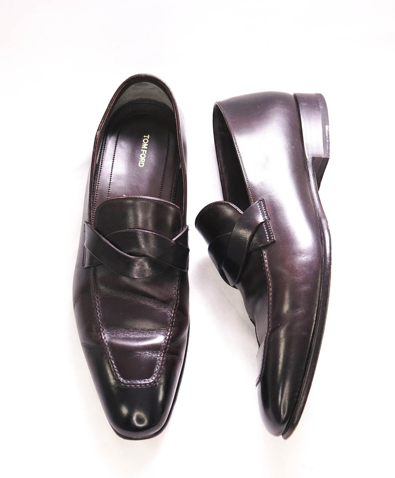 $1,790 TOM FORD - "TWIST" Brown Loafers - 11 US (10)