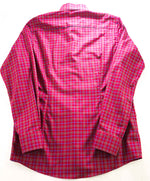 $295 ETON - Pink Check "Contemporary" Spread Collar Button Down Shirt - 15 38