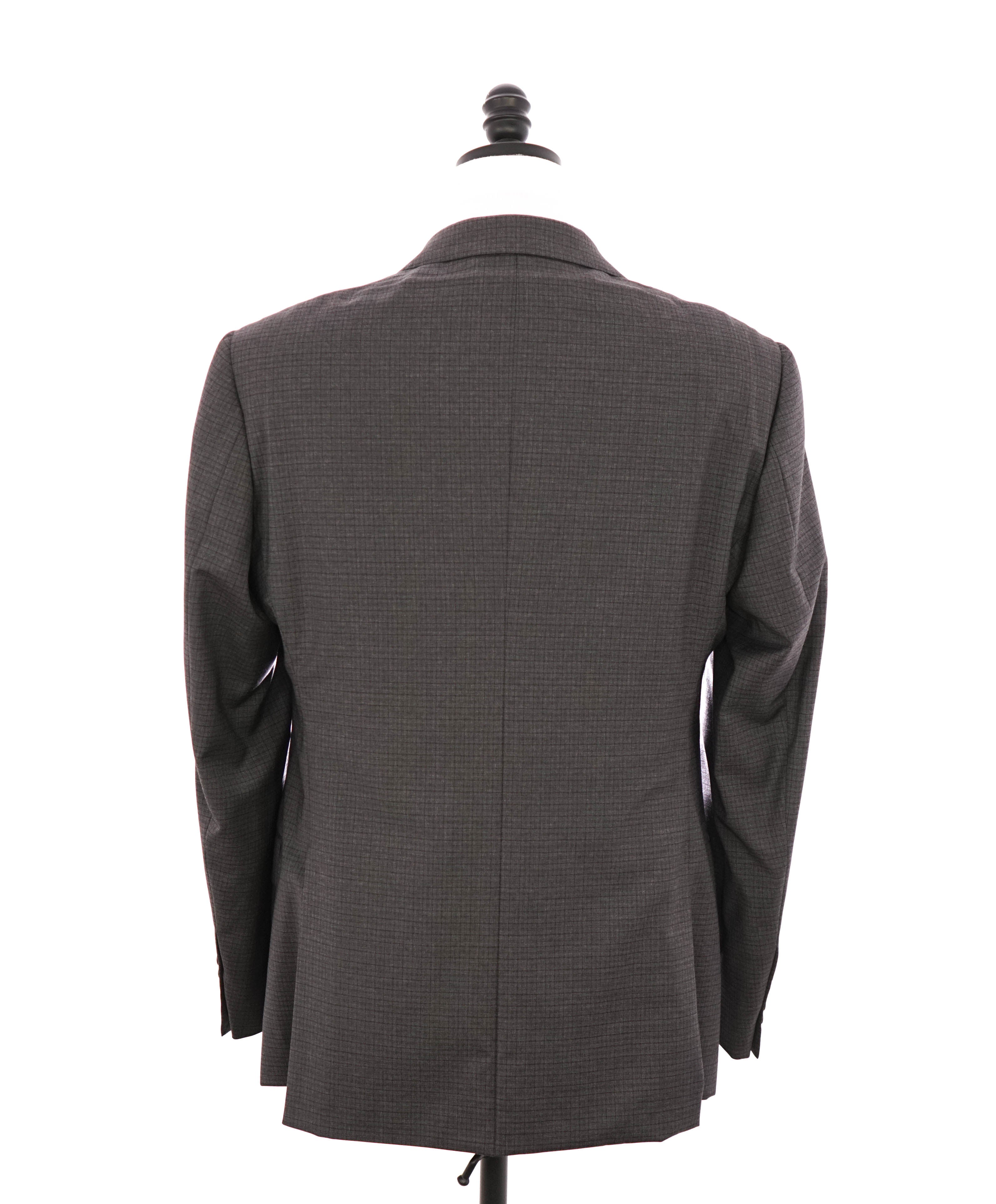 ARMANI COLLEZIONI - “G Line” Micro-Check Basket Weave Gray Suit - 40R
