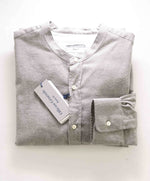 $380 OFFICINE GENERALE - PARIS 6E *Cotton/Cashmere* Band Collar Shirt - L