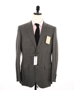 BRIONI - Mini Houndstooth WOOL / SILK Suit Gray/Blk/White *SLIM* Hand Made In Italy - 38R