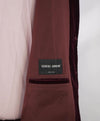 $2,995 GIORGIO ARMANI - Velvet Burgundy Wine Textured Blazer - 44R