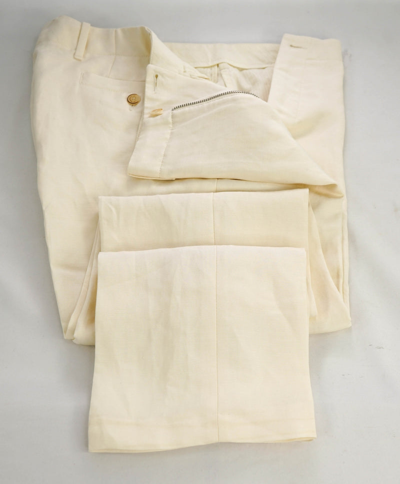 JOHN VARVATOS - Main Line Collection LINEN Blend IVORY Dress Pants - 34W