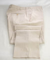 ISAIA - Stone Color Flat Front Cotton Dress Pants - 36W