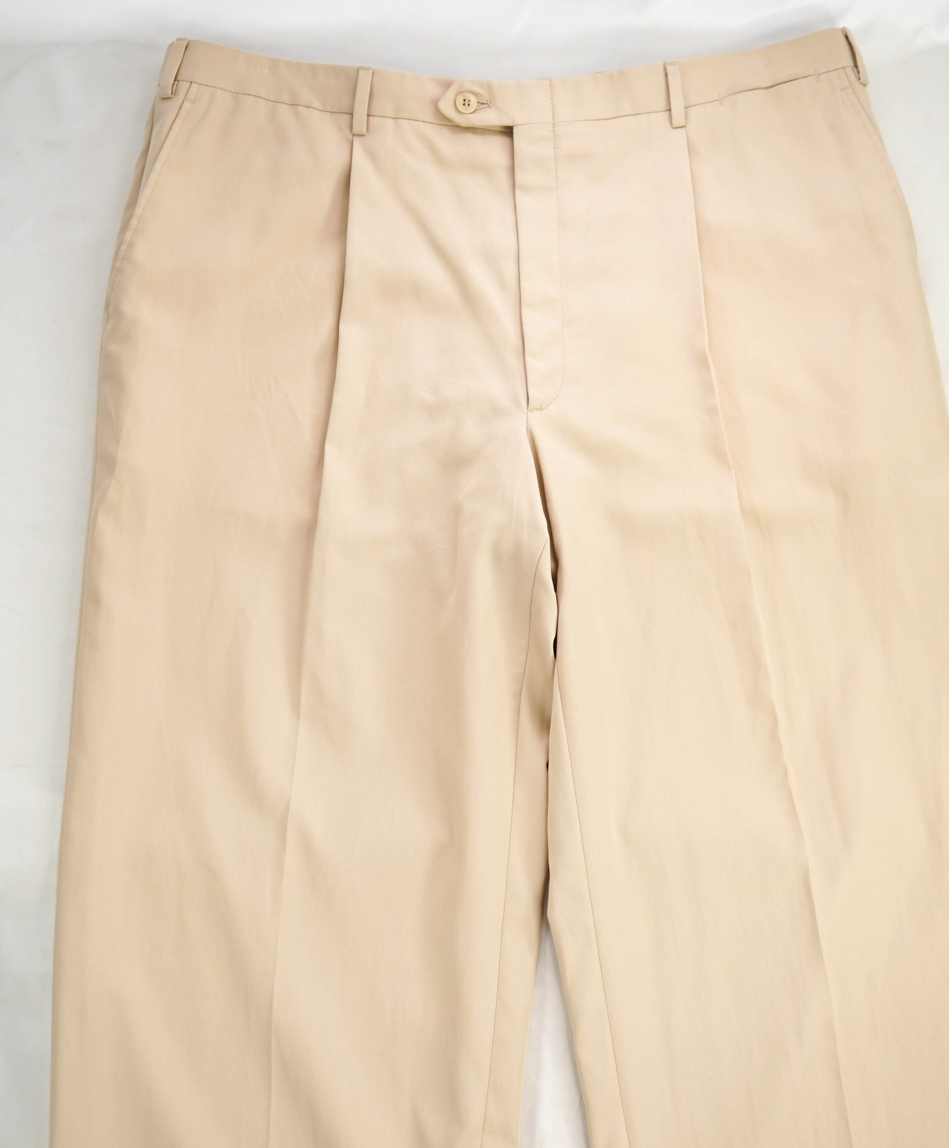BRIONI -"CORTINA" COTTON LOGO Light Beige Pants - 40W (58EU)