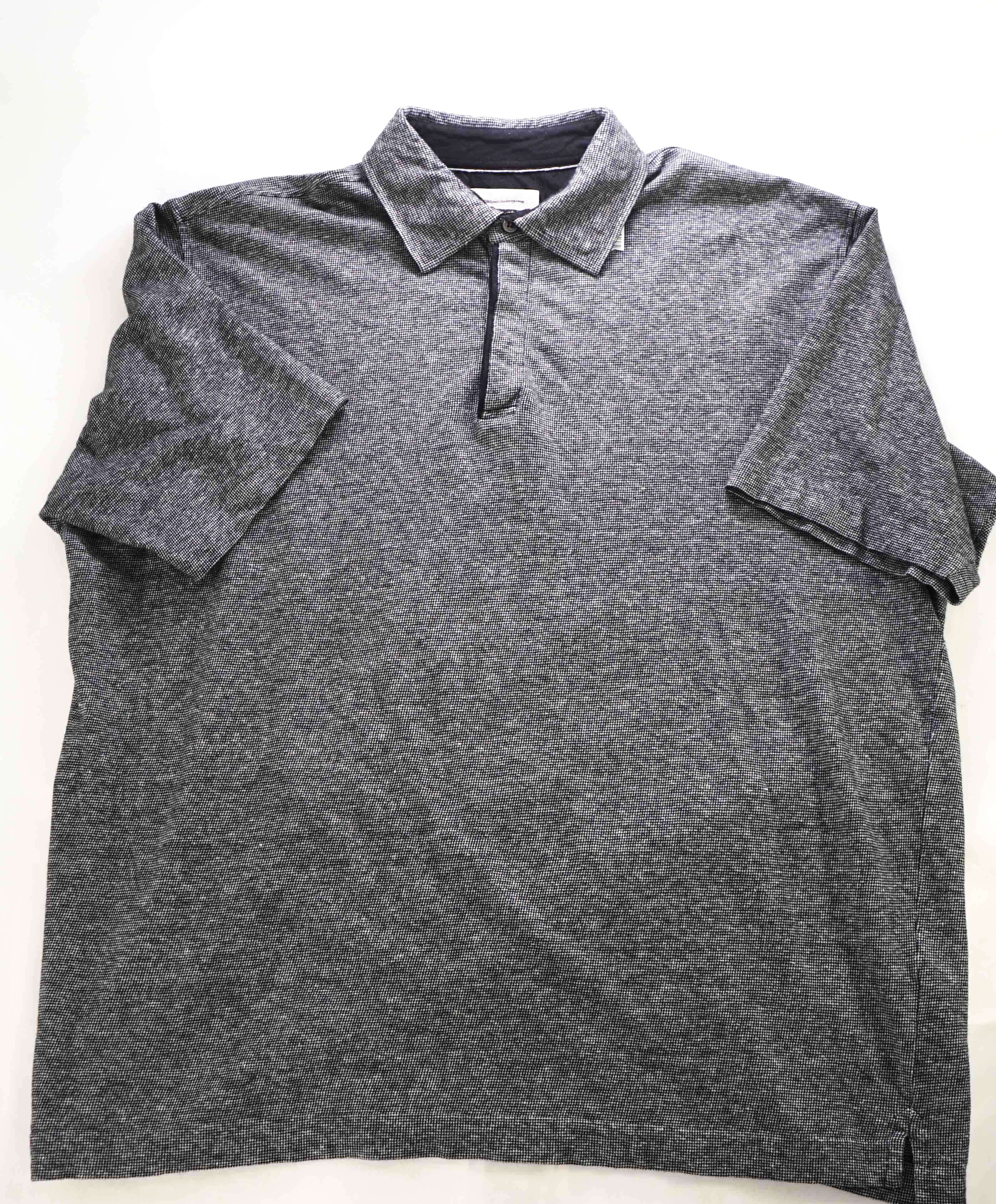 $500 ERMENEGILDO ZEGNA - Black n' White Short Sleeve Polo Shirt - N/A