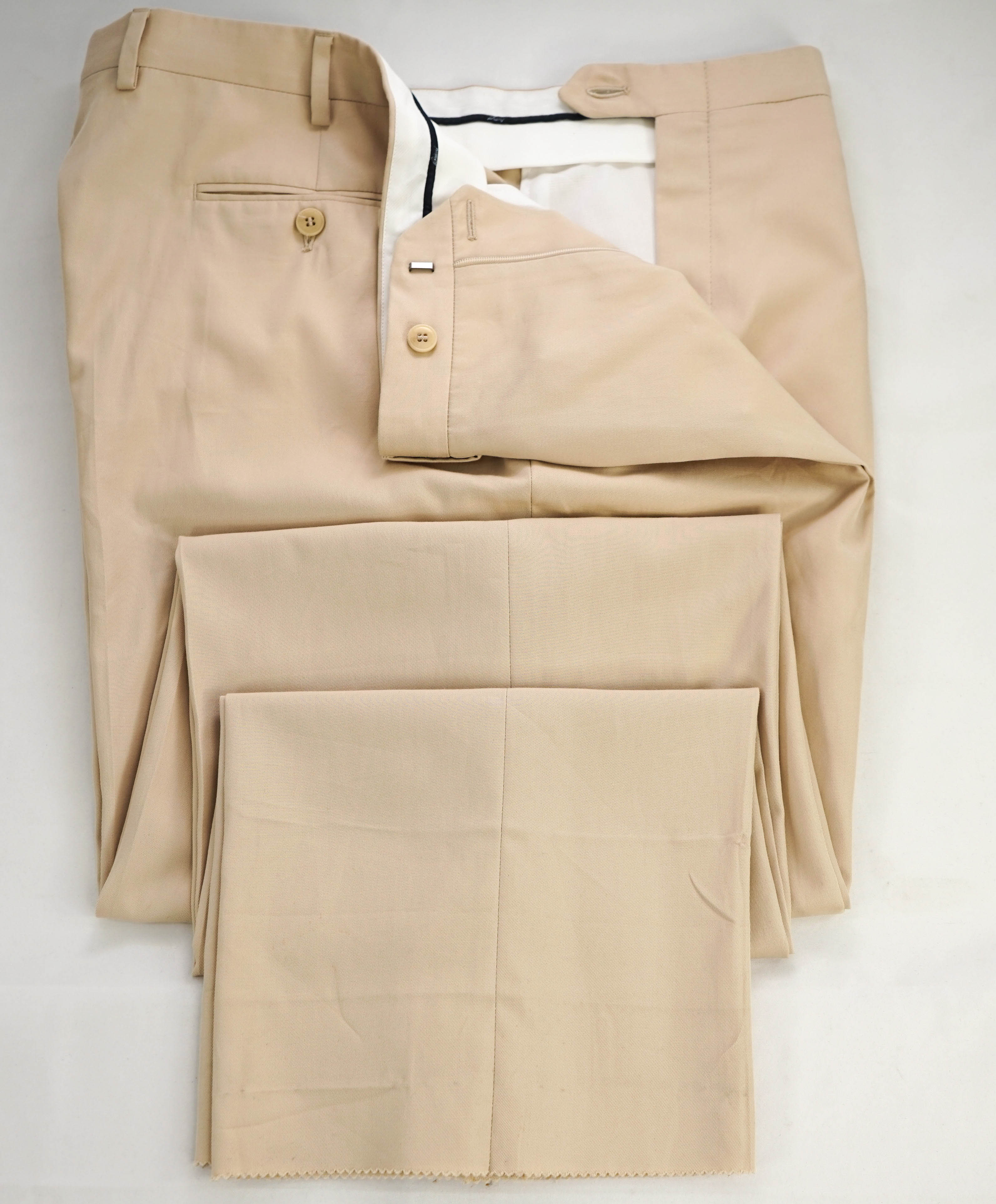 BRIONI -"CORTINA" COTTON LOGO Light Beige Pants - 40W (58EU)