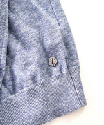 $795 Z ZEGNA - LINEN/COTTON Logo Blue Crewneck Sweater- XXL