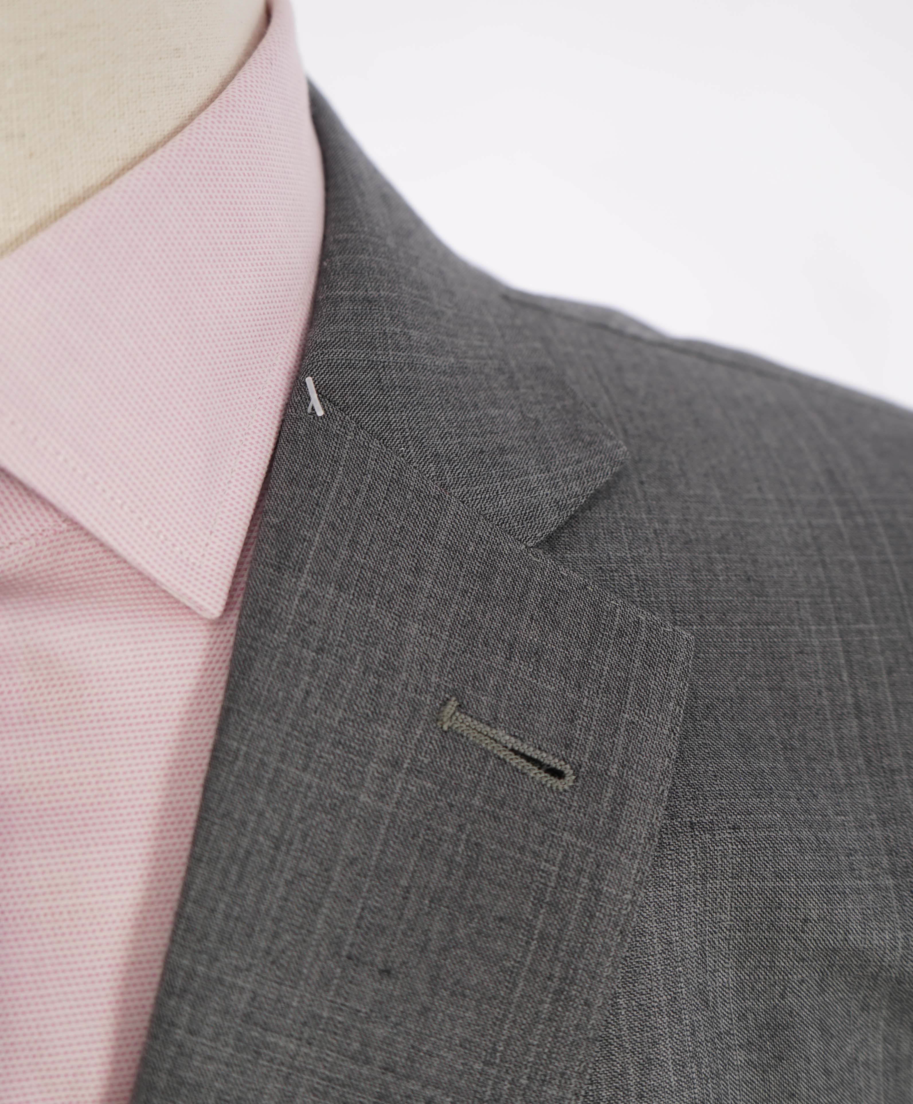 $3,595 ERMENEGILDO ZEGNA -"TROFEO 600" SILK Gray Check Blazer - 44R