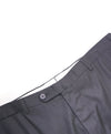 ISAIA - Black On Black Tonal Stripe Dress Pants Flat Front - 37W (54EU)