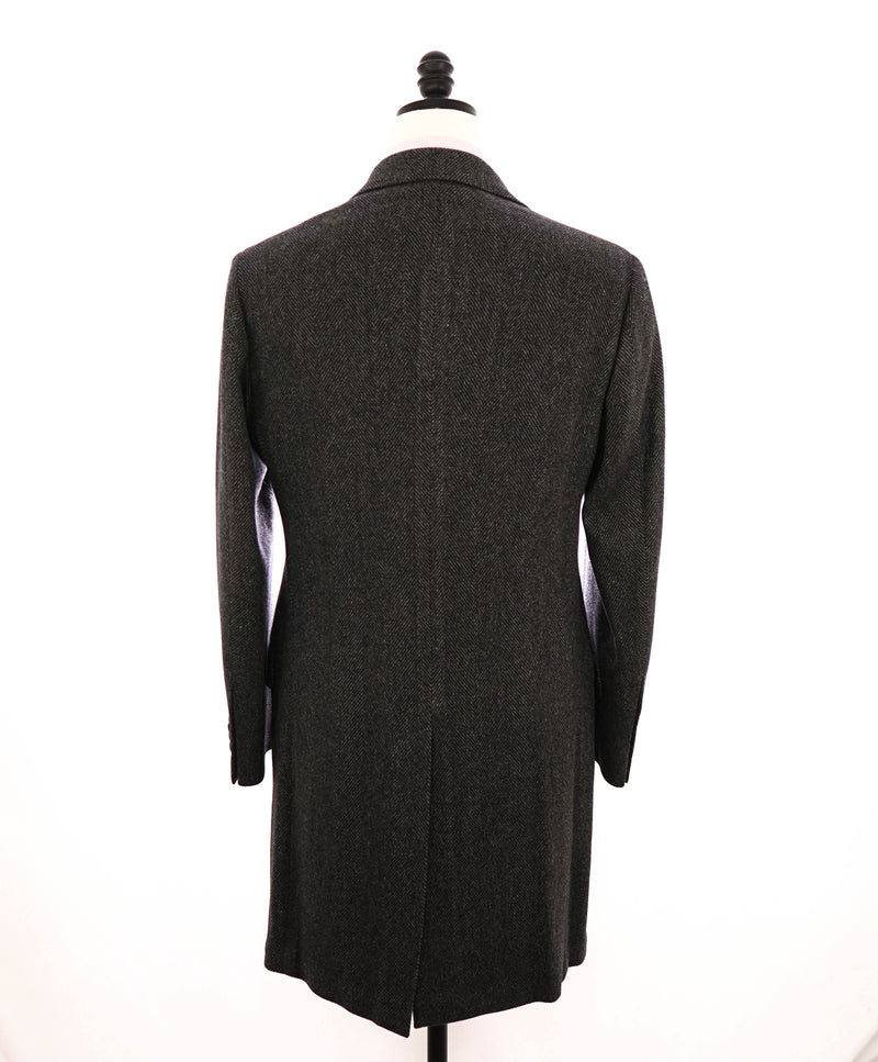 $1,795 ERMENEGILDO ZEGNA - By SAKS FIFTH AVENUE "TWEED" Alpaca/Cashmere Coat - S