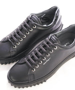 $750 SALVATORE FERRAGAMO - *CUBE* Black Gancini Sneaker - 7M US