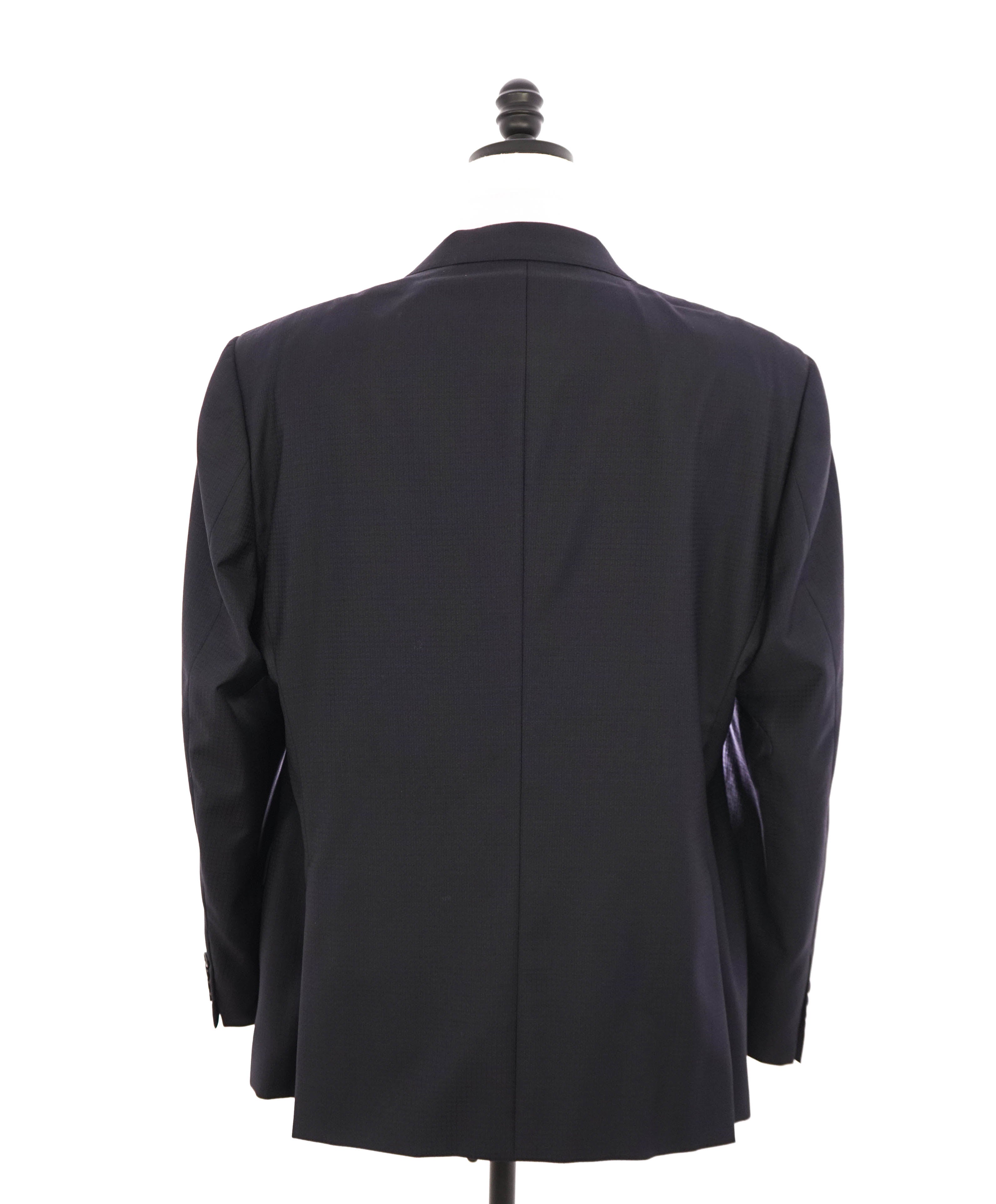 ARMANI COLLEZIONI - “M Line” Micro Check Navy Blue Suit - 46R