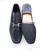 $700 SALVATORE FERRAGAMO - "GIORDANO" Black Leather Loafer- 12 EE