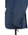 $1,595 ARMANI COLLEZIONI - "G Line" Tonal Blue Check Jacket Blazer - 42R