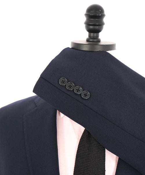 $1,495 ARMANI COLLEZIONI - "G Line"Navy Blue Textured Royal Weave Blazer- 40R