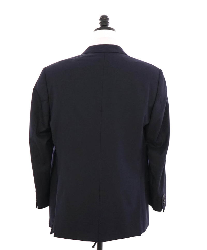 $1,495 ARMANI COLLEZIONI - "G Line"Navy Blue Textured Royal Weave Blazer- 40R