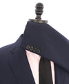 $1,495 ARMANI COLLEZIONI - "G Line"Navy Blue Textured Royal Weave Blazer- 40S