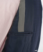 $1,995 ARMANI COLLEZIONI - "M Line" Blue CHEVRON Dinner Jacket Blazer - 38S