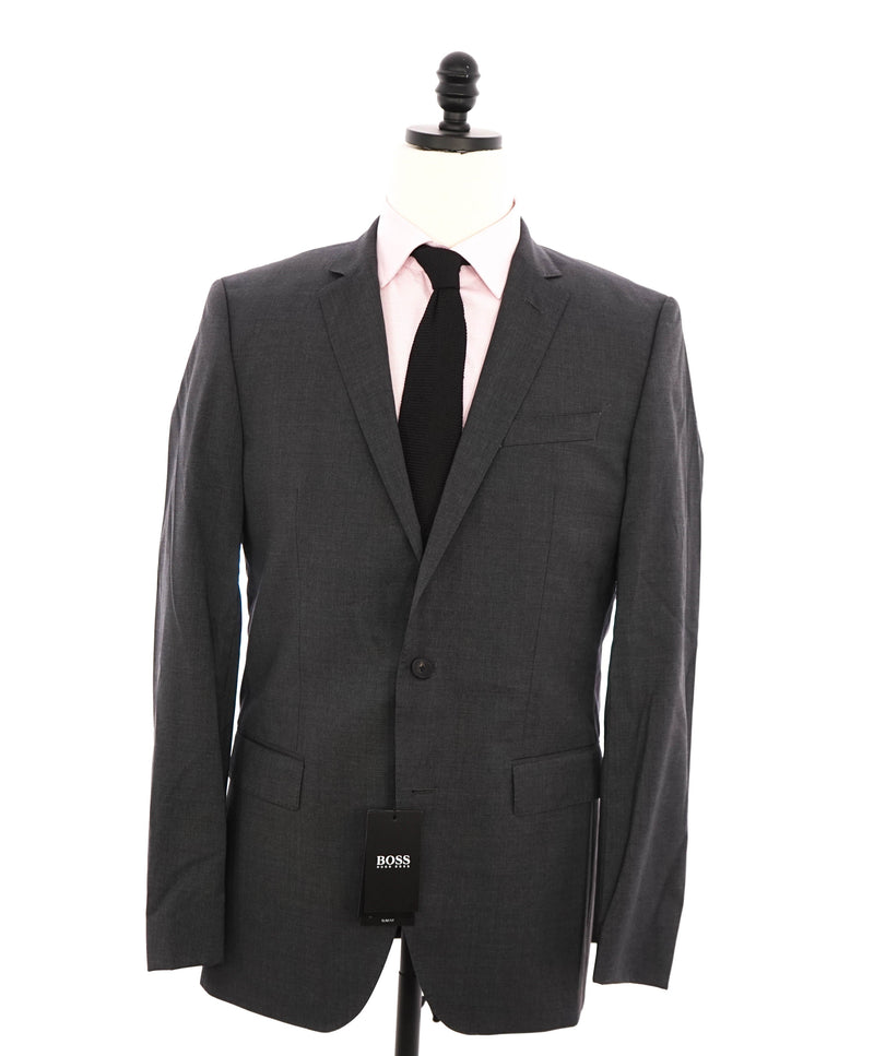 $1,295 HUGO BOSS - CLOSET STAPLE Gray Notch Lapel Suit - 46R