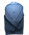 $2,275 LORO PIANA - *BABY CASHMERE* Blue Fleck Cable Knit Sweater- 58 (3XL)