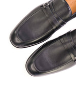 $895 SALVATORE FERRAGAMO - “DESIO" Gancini Loafer Black Leather - 9.5 E