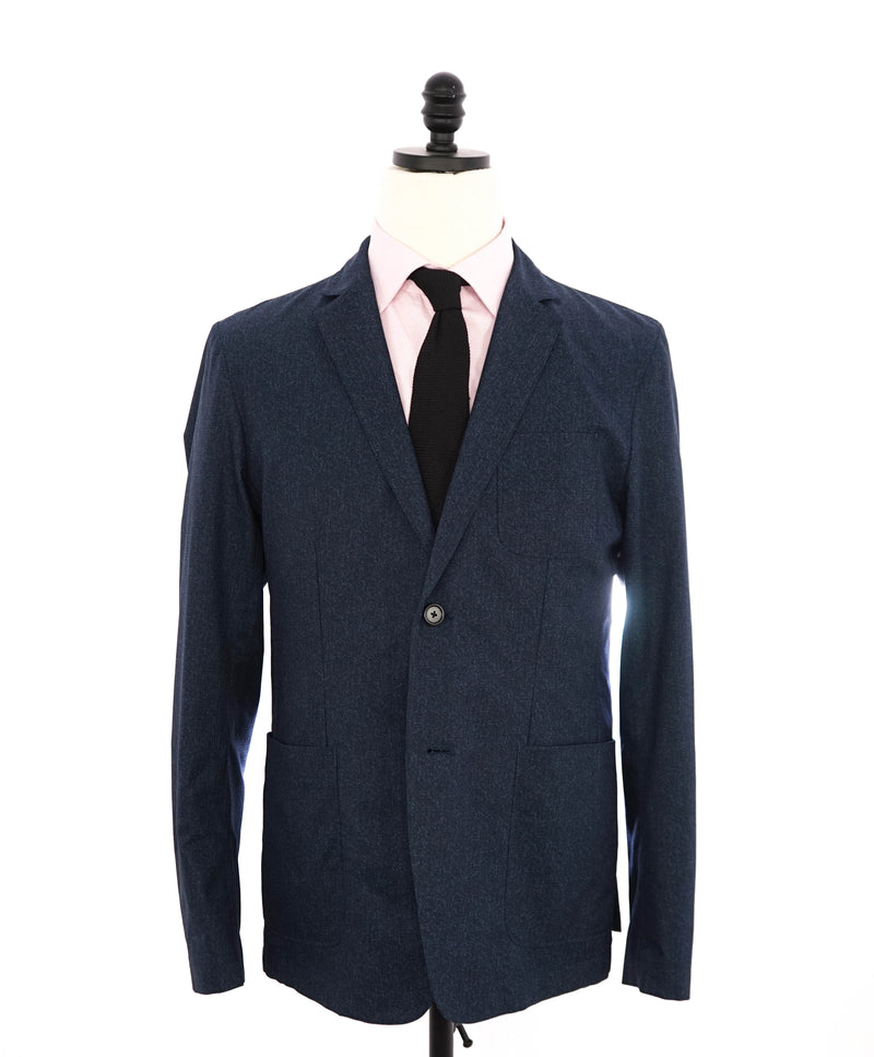 $1,395 Z ZEGNA - Heathered Blue "FOLD AWAY" TRAVEL Blazer - M