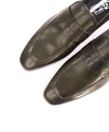 $850 SALVATORE FERRAGAMO - “GOLIATH" Gancini Embossed Loafer Gray Leather - 9