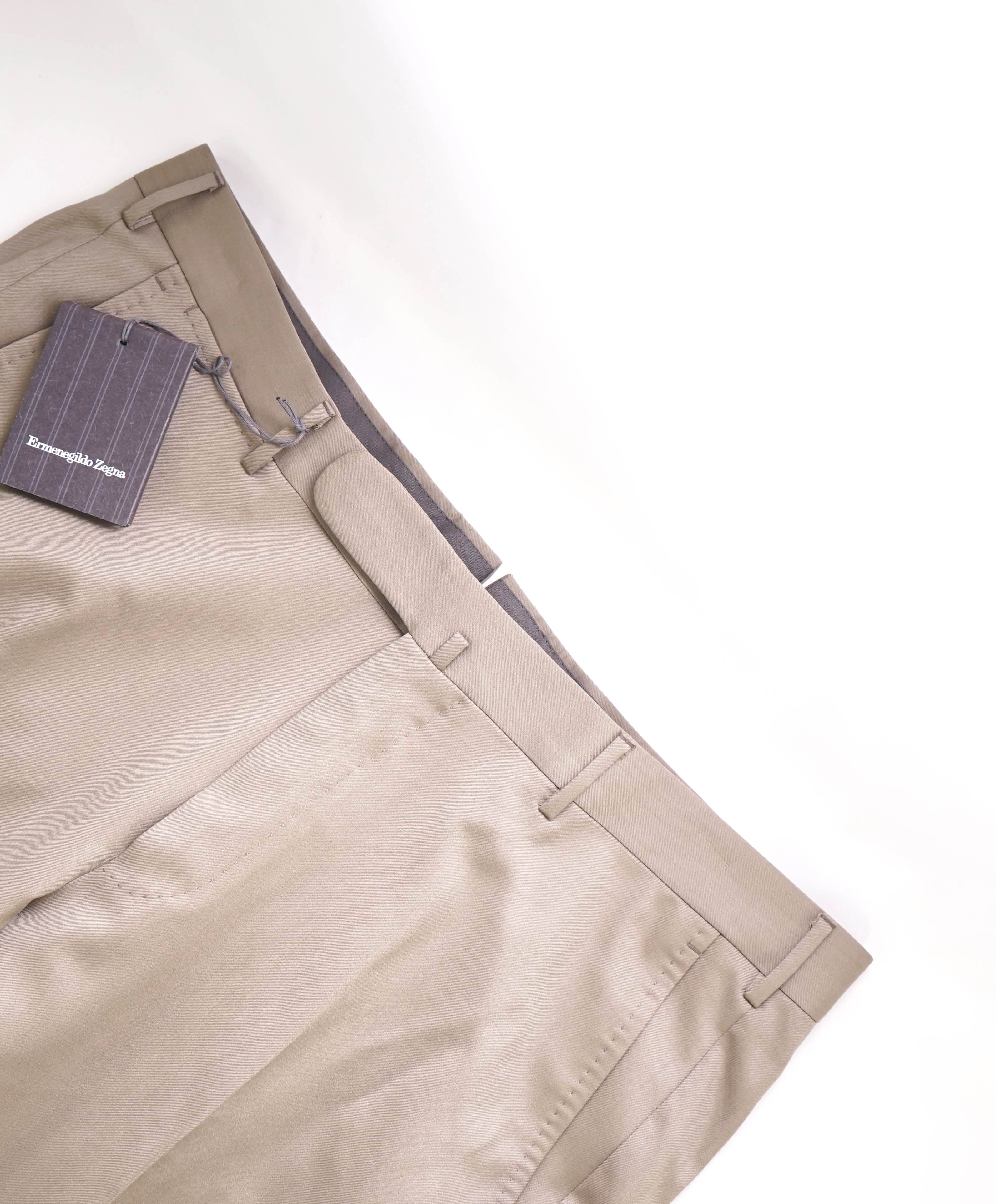 $600 ERMENEGILDO ZEGNA -  Taupe ICRONSPHERE Premium Dress Pants - 34W (50EU)