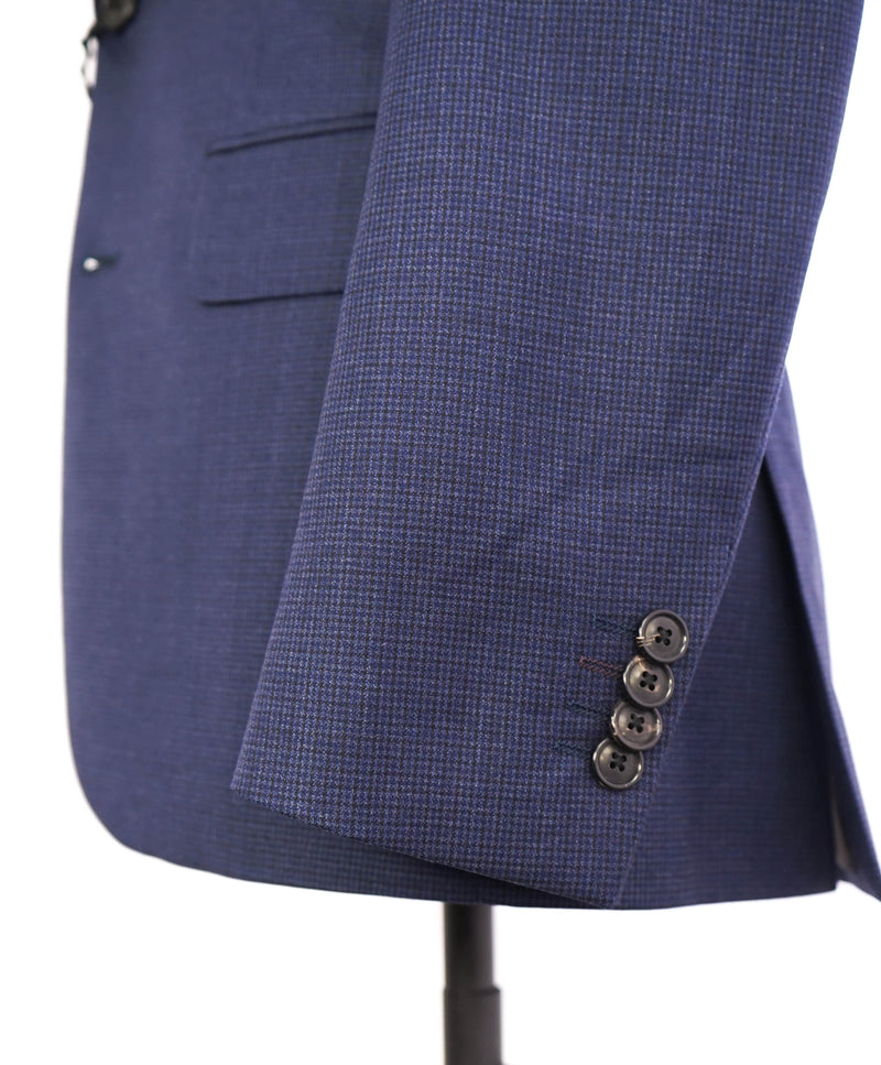 PAUL SMITH - Wool “SOHO" Blue Mini Check 2-Button Wool Suit- 36R