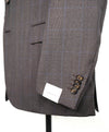 CORNELIANI - Brown & Blue Windowpane NOTCH LAPEL Wool Suit - 46R