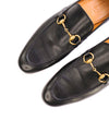 $920 GUCCI - "JORDAAN" Black/Gold ICONIC Horsebit Leather Loafers - 10 US (9.5G)