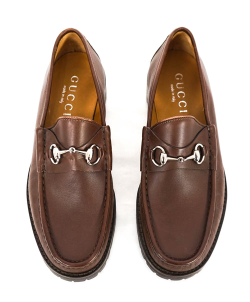 GUCCI - Horse-bit Loafers Brown Iconic Style - 10.5US (10 G Stamped On Shoe)