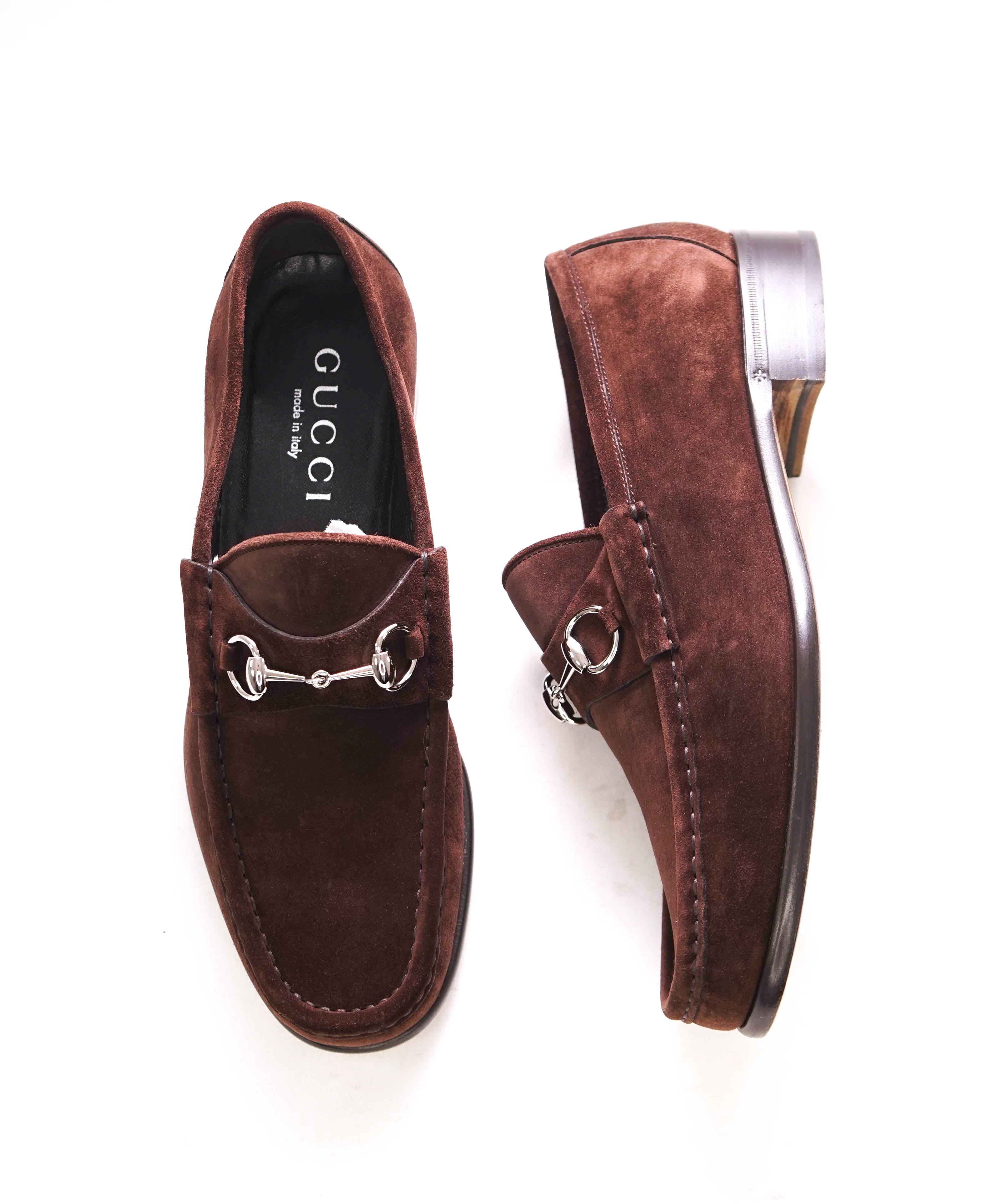 $990 GUCCI - 1955 Horse-bit Loafers Brown Suede Iconic Style - 11 US (44EU)