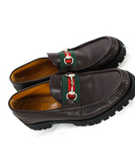 GUCCI - WEB Horse-bit Loafers Brown Iconic Style - 9.5US (9 G)