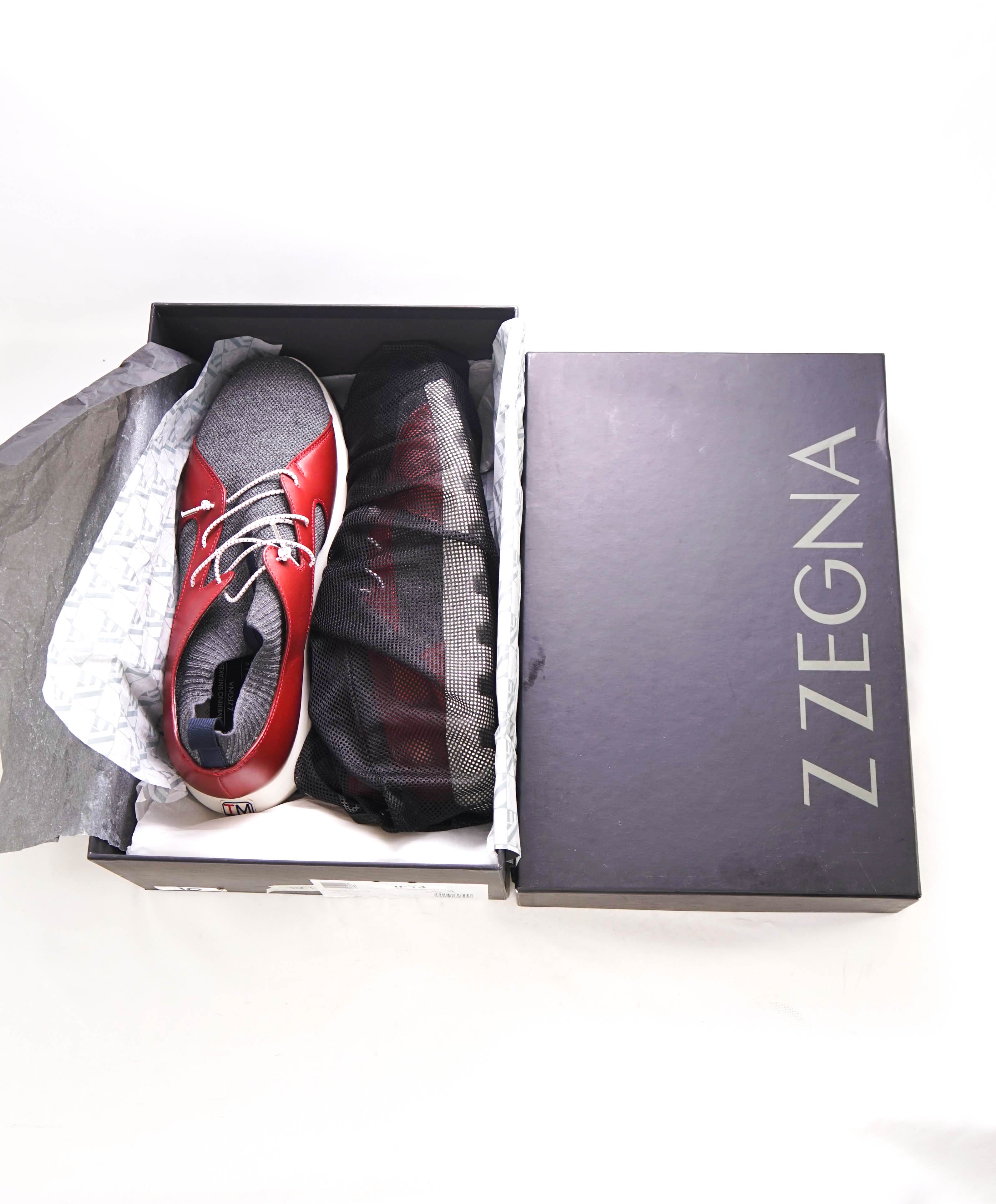 $790 Z ZEGNA - TECNMERINO SOCK LACE UP / Slip On Sneakers - 10 US (43 EU)