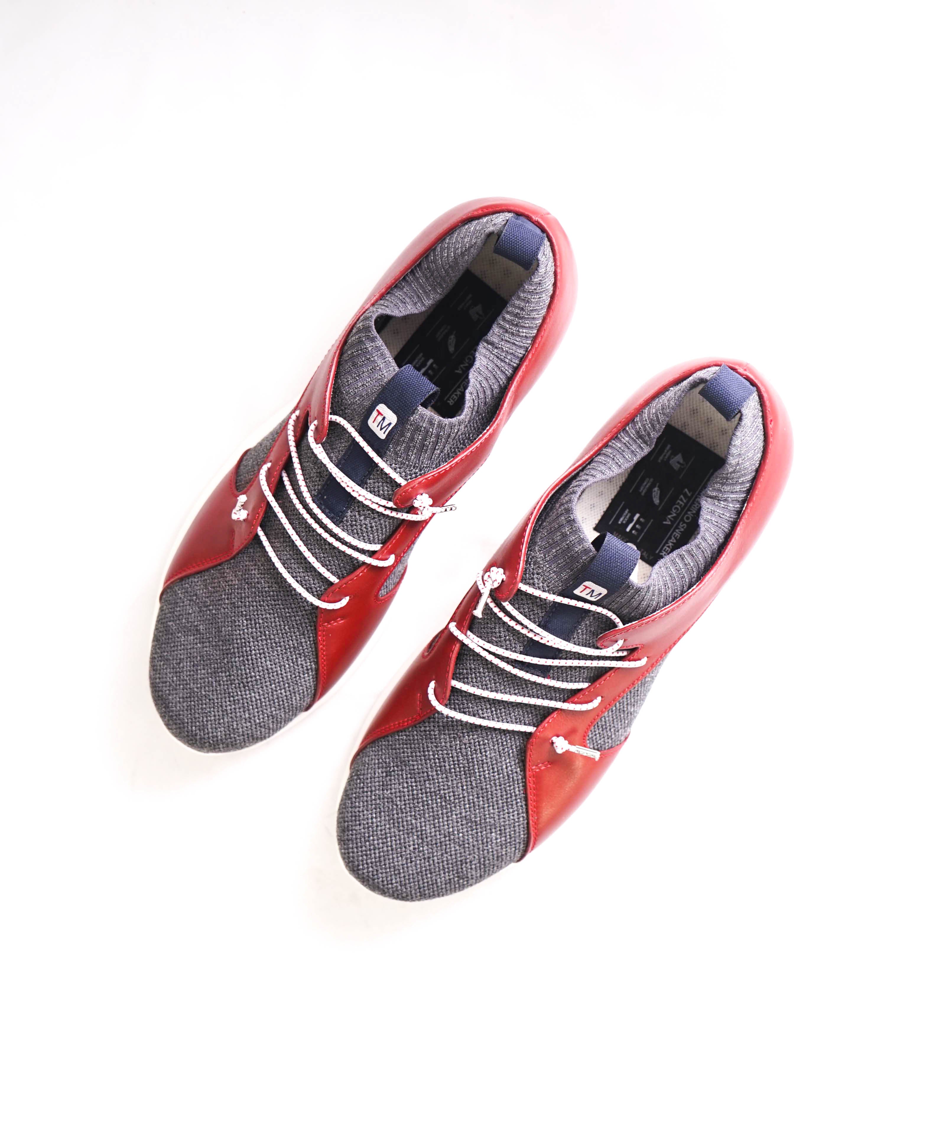 $790 Z ZEGNA - TECNMERINO SOCK LACE UP / Slip On Sneakers - 10 US (43 EU)