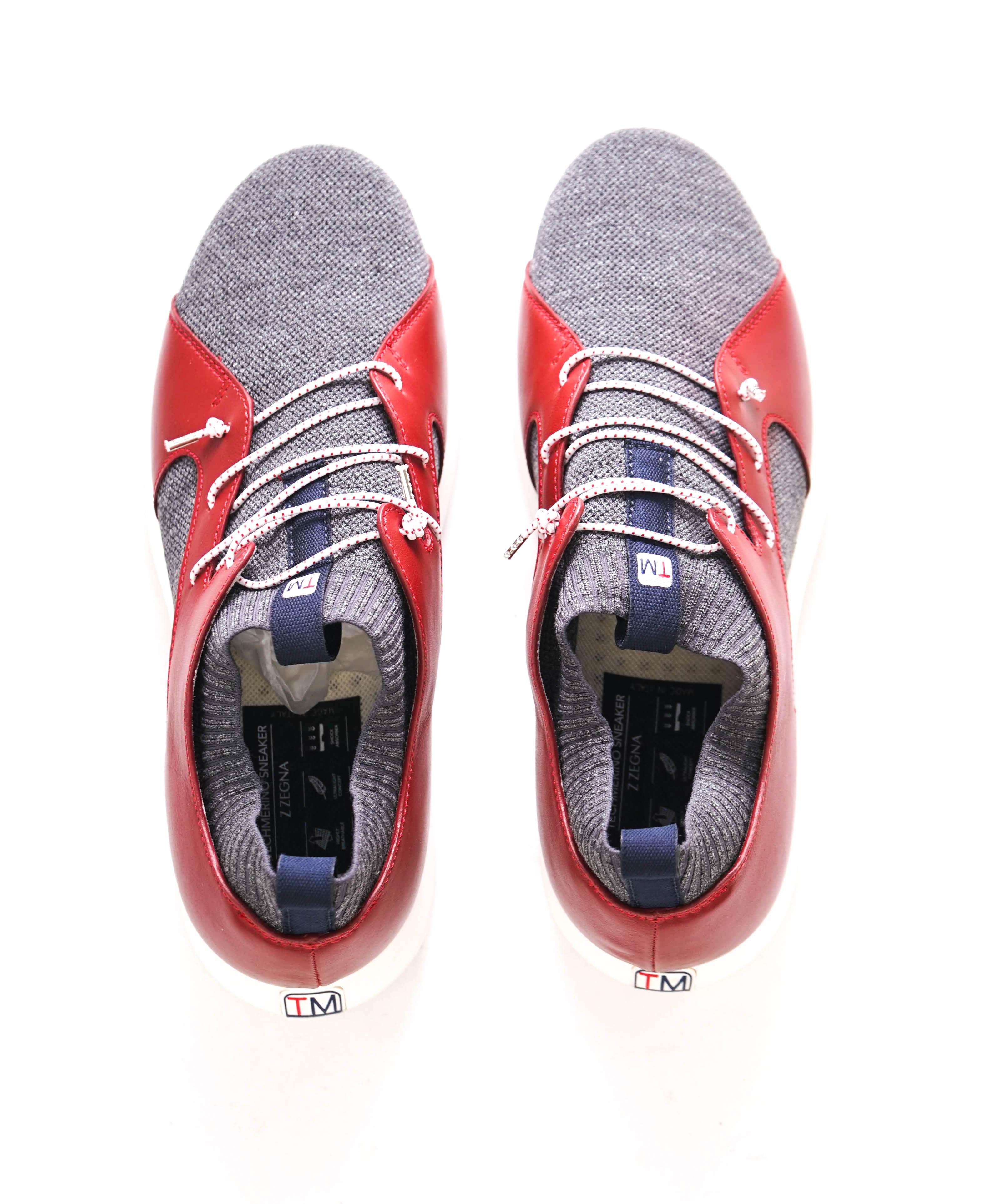 $790 Z ZEGNA - TECNMERINO SOCK LACE UP / Slip On Sneakers - 10 US (43 EU)
