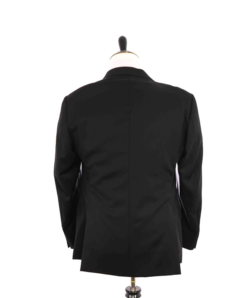 $1,495 ARMANI COLLEZIONI - “G Line” Black Tonal Stripe Blazer - 42R