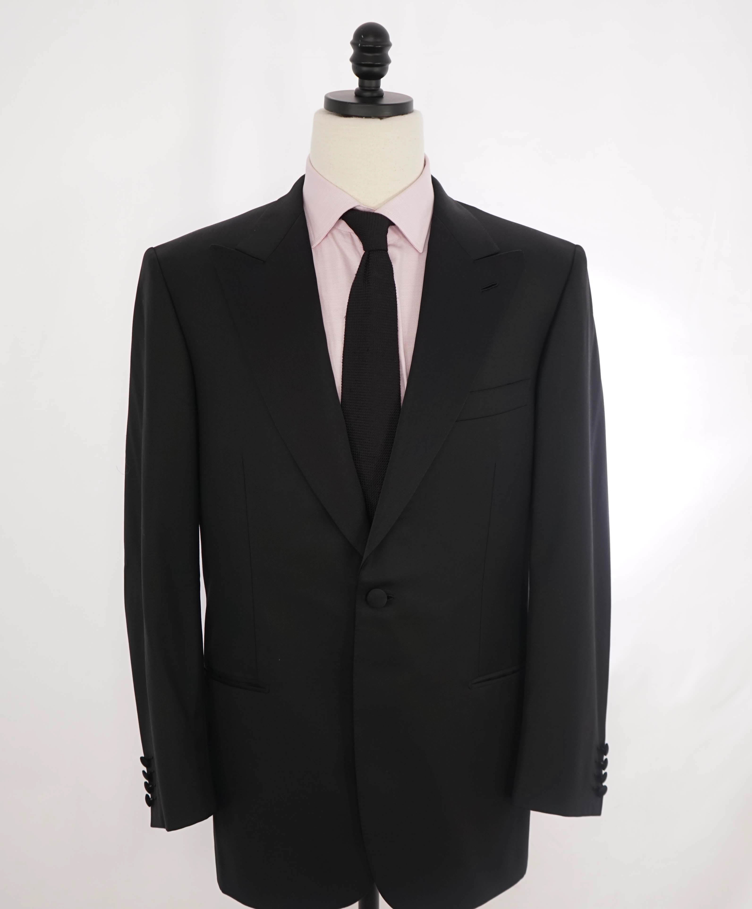 $5,995 BRIONI - *CELEB FAV* Hand Made In ITALY Black Peak Tuxedo Dinner JACKET - 42R