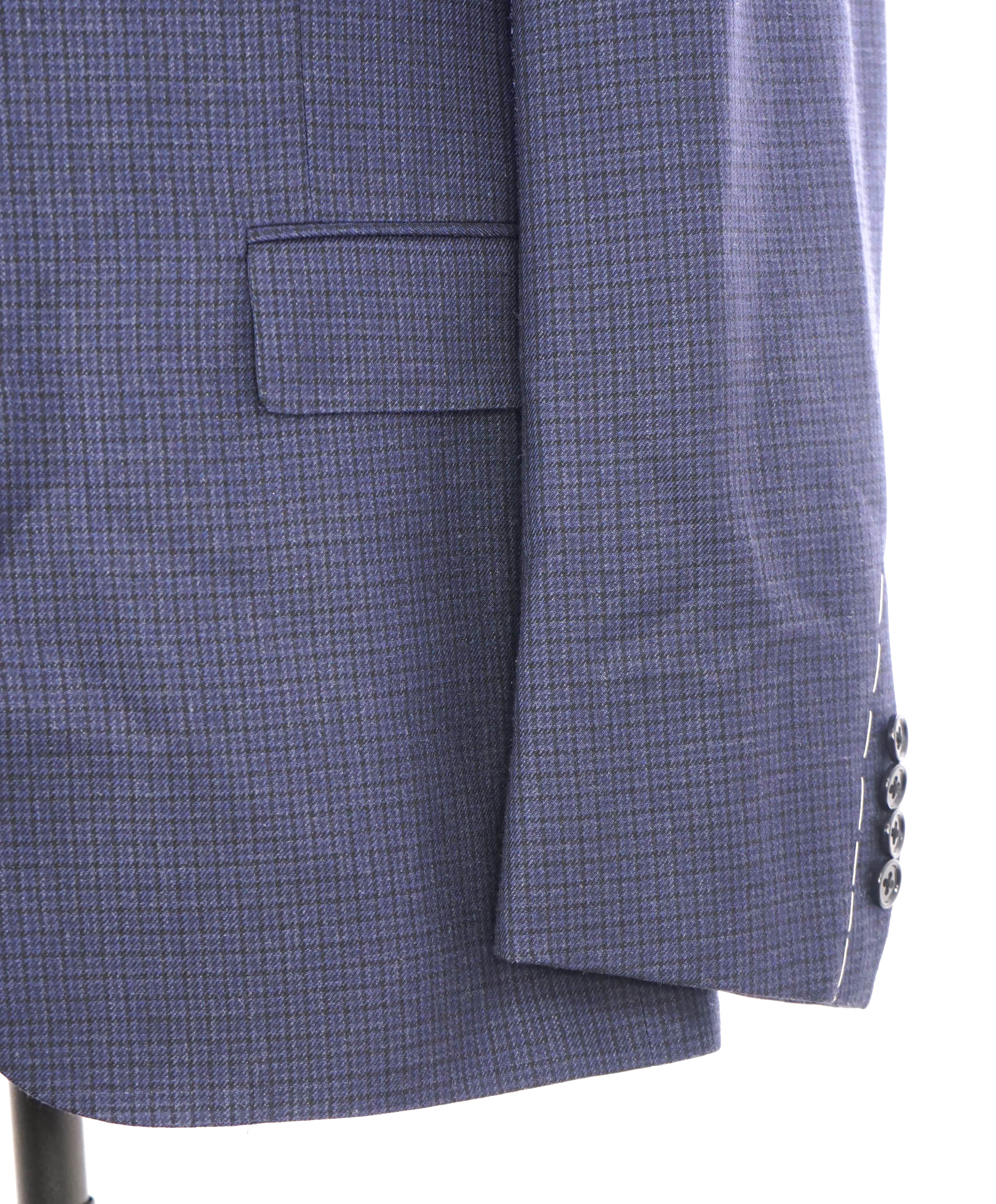 $2,695 RALPH LAUREN PURPLE LABEL - *CLOSET STAPLE* Blue Micro Check Blazer - 38S