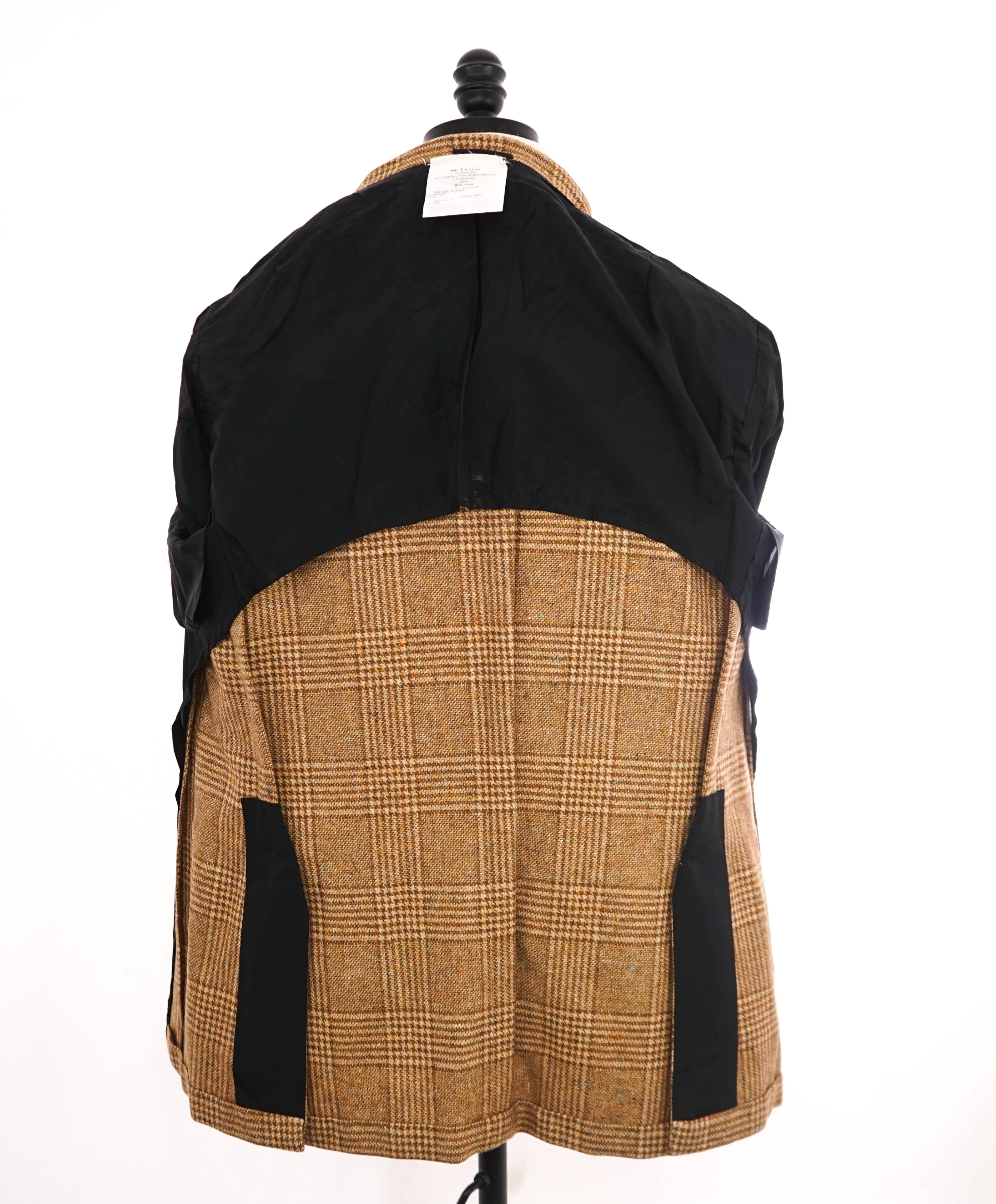 $9,600 KITON - *CASHMERE* Camel Multi-Color Check Neutral Blazer - 40R