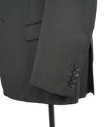 $1,995 EMPORIO ARMANI -Super 130's  “G LINE” Black 2-Btn Solid Suit - 46R