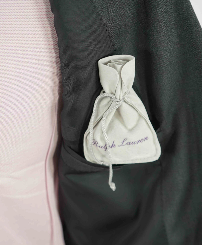 $2,995 RALPH LAUREN PURPLE LABEL - *WOOL* Ticket Pocket Gray Suit - 40R 35W