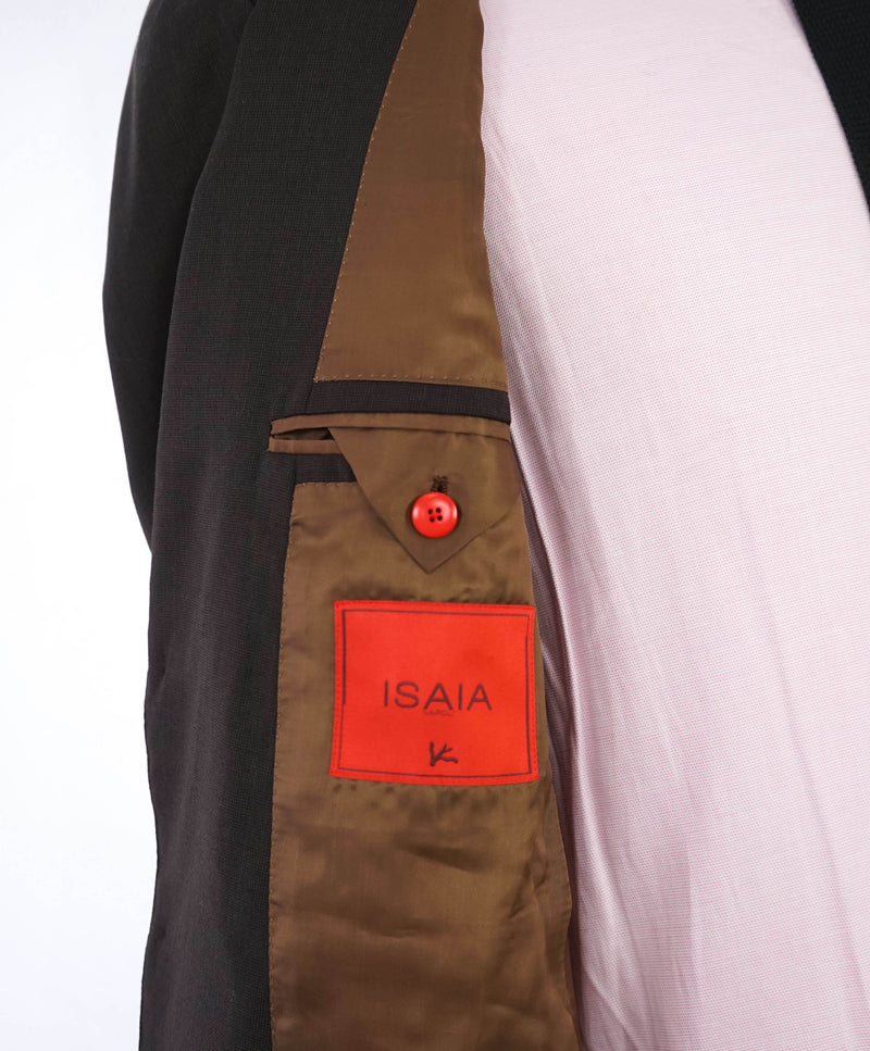 $2,995 ISAIA - Textured Brown NUOVA BASE S 2-Button Blazer - 38R